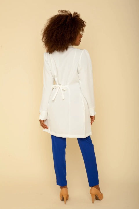 Women's Lab Coat Sleeve Anne White