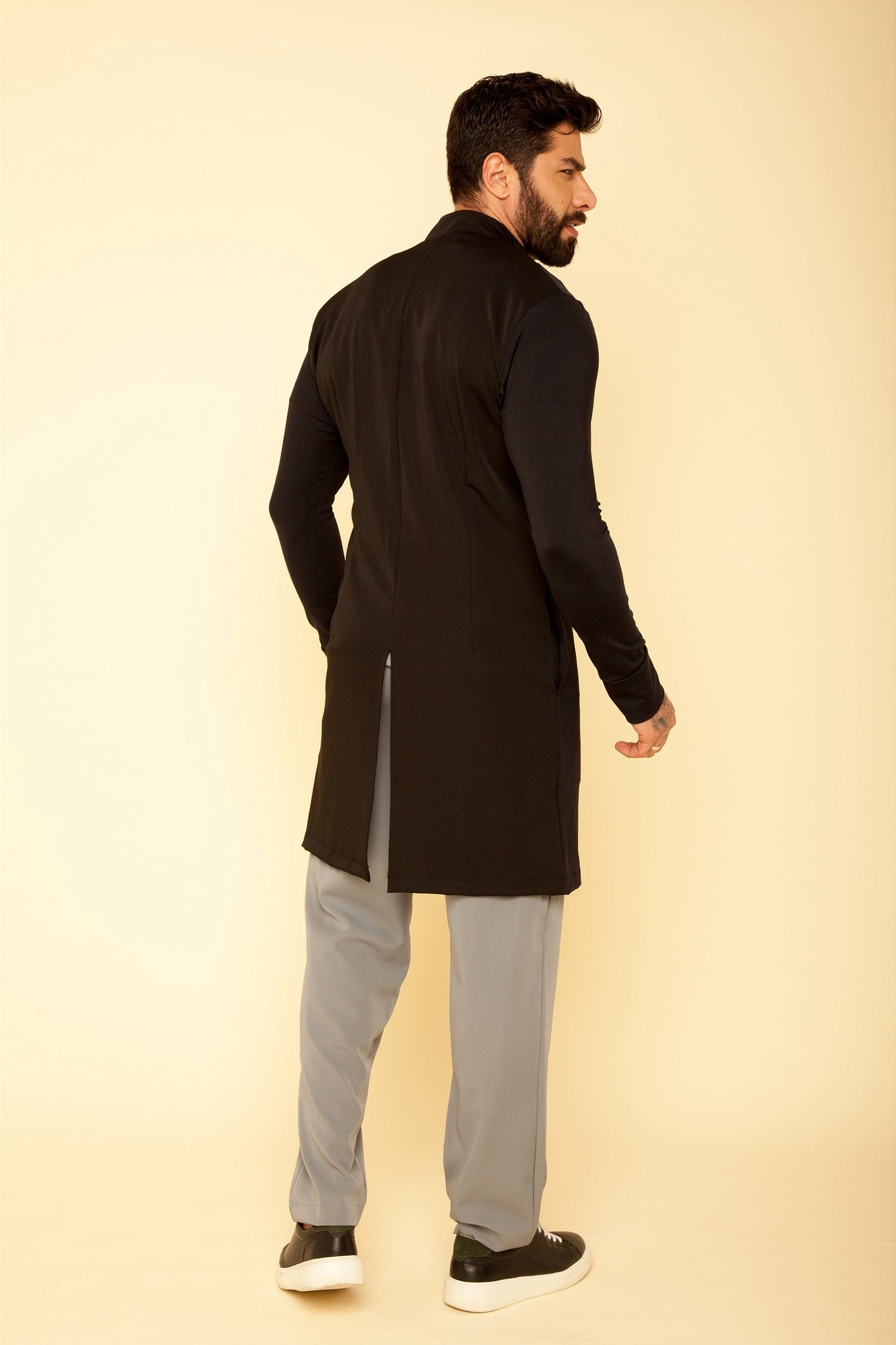 Men's Lab Coat Theo Black